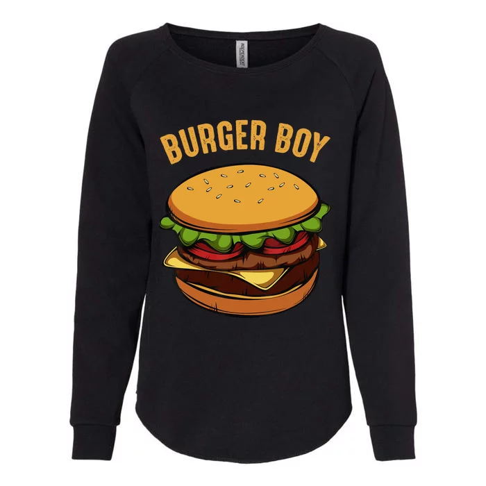 Hamburger Cheeseburger Burger Boy Funny Fast Food Lover Womens California Wash Sweatshirt