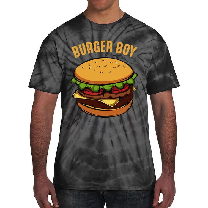 Hamburger Cheeseburger Burger Boy Funny Fast Food Lover Tie-Dye T-Shirt