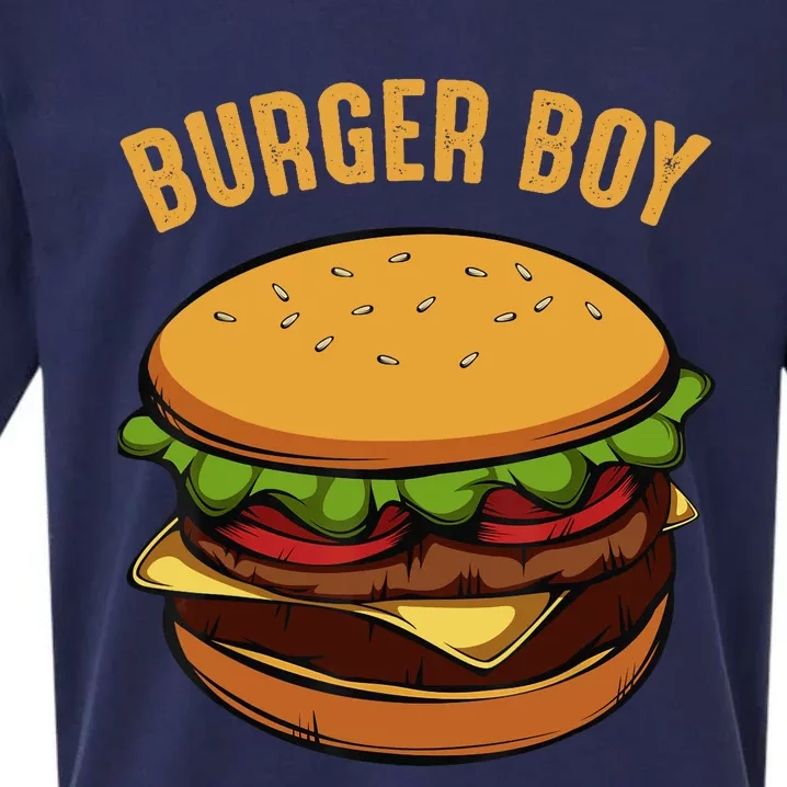 Hamburger Cheeseburger Burger Boy Funny Fast Food Lover Sueded Cloud Jersey T-Shirt