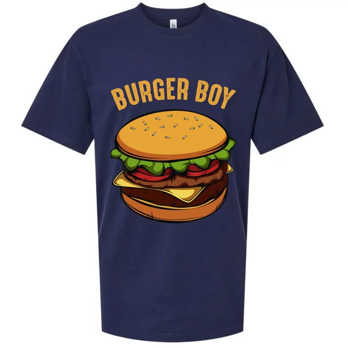 Hamburger Cheeseburger Burger Boy Funny Fast Food Lover Sueded Cloud Jersey T-Shirt