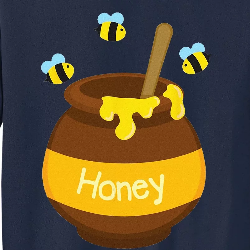 Honey Cute Bee Buzzing Beehive Pot Flying Funny Beekeeping Tall Sweatshirt