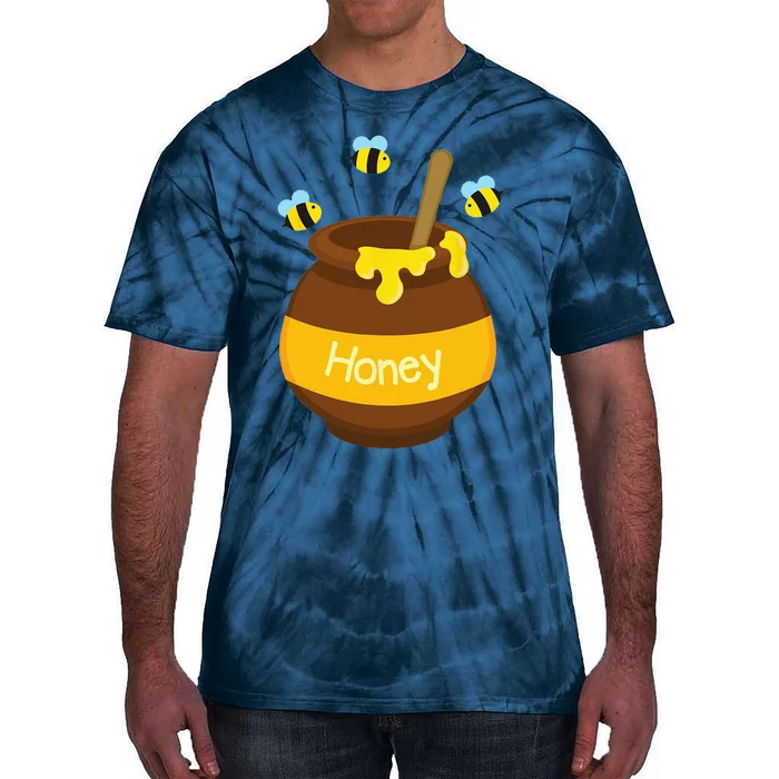 Honey Cute Bee Buzzing Beehive Pot Flying Funny Beekeeping Tie-Dye T-Shirt