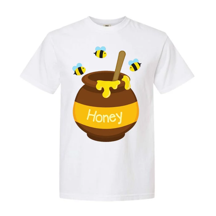 Honey Cute Bee Buzzing Beehive Pot Flying Funny Beekeeping Garment-Dyed Heavyweight T-Shirt