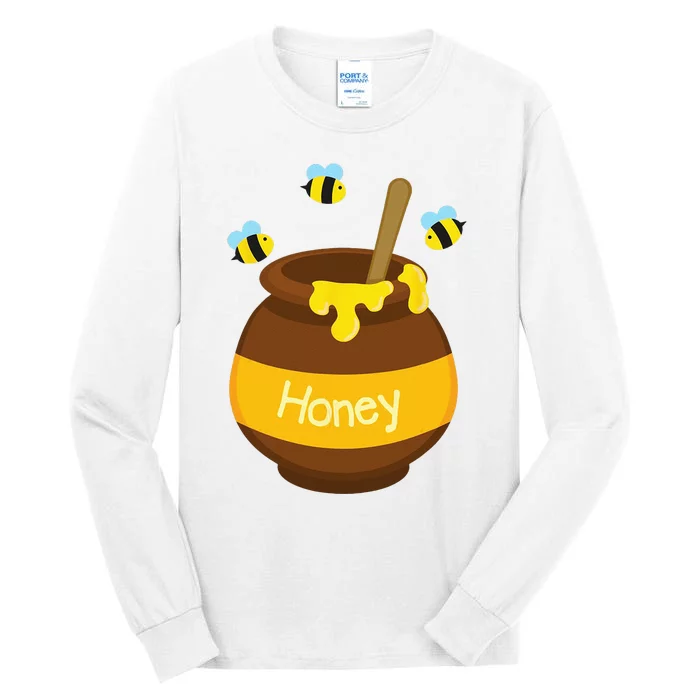 Honey Cute Bee Buzzing Beehive Pot Flying Funny Beekeeping Tall Long Sleeve T-Shirt