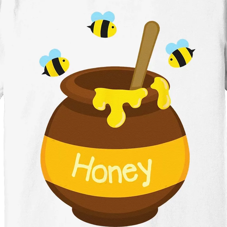 Honey Cute Bee Buzzing Beehive Pot Flying Funny Beekeeping Premium T-Shirt