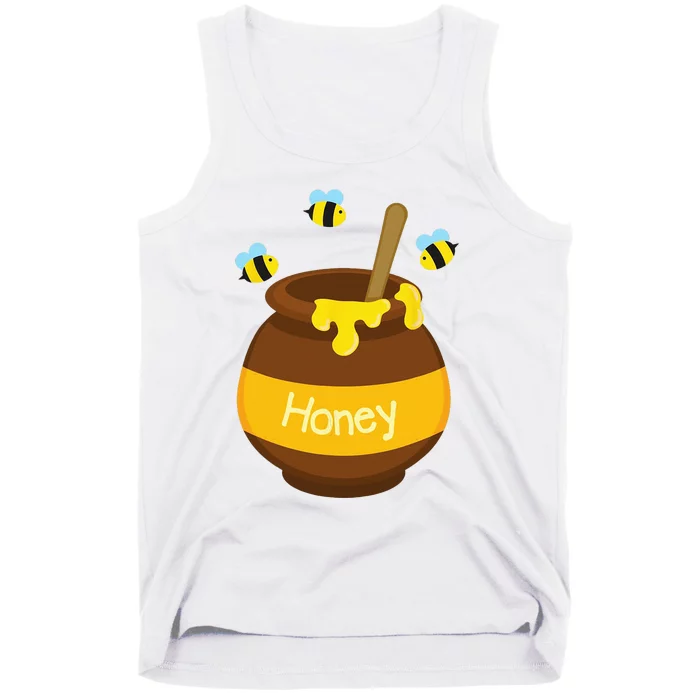 Honey Cute Bee Buzzing Beehive Pot Flying Funny Beekeeping Tank Top