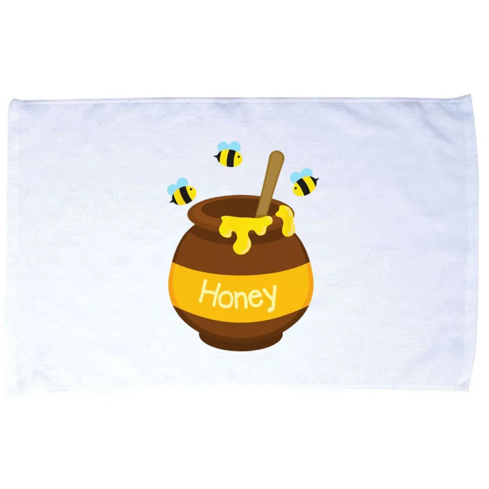 Honey Cute Bee Buzzing Beehive Pot Flying Funny Beekeeping Microfiber Hand Towel