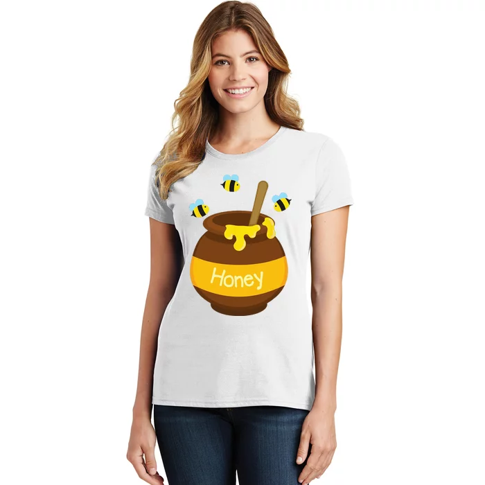 Honey Cute Bee Buzzing Beehive Pot Flying Funny Beekeeping Women's T-Shirt