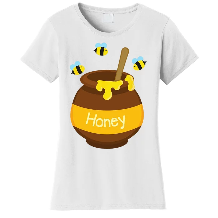 Honey Cute Bee Buzzing Beehive Pot Flying Funny Beekeeping Women's T-Shirt