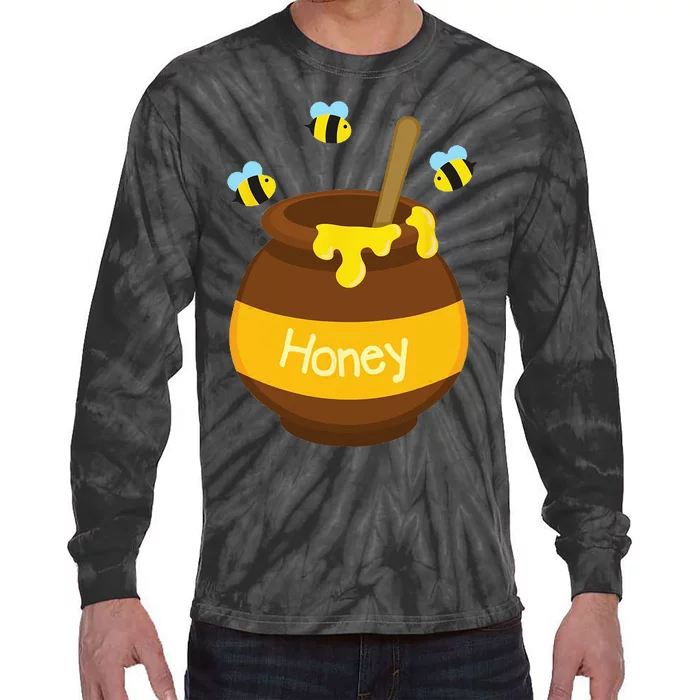 Honey Cute Bee BuzzingBeehive Pot Flying Funny Beekeeping Tie-Dye Long Sleeve Shirt