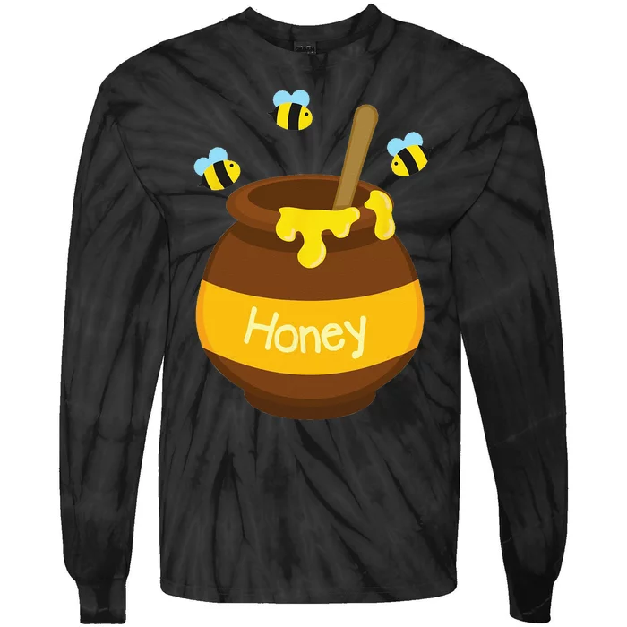 Honey Cute Bee BuzzingBeehive Pot Flying Funny Beekeeping Tie-Dye Long Sleeve Shirt