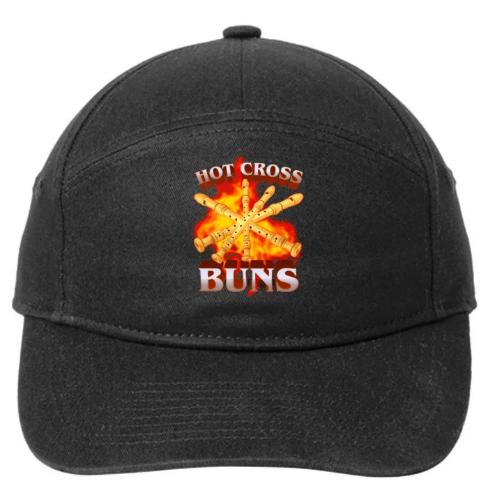 Hot Cross Buns Fire Recorder Flute 7-Panel Snapback Hat