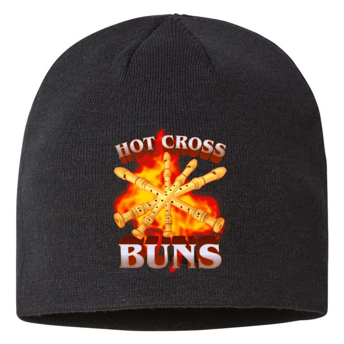 Hot Cross Buns Fire Recorder Flute 8 1/2in Sustainable Knit Beanie