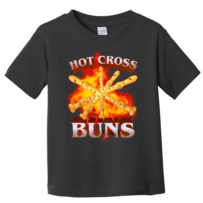 Hot Cross Buns Fire Recorder Flute Toddler T-Shirt