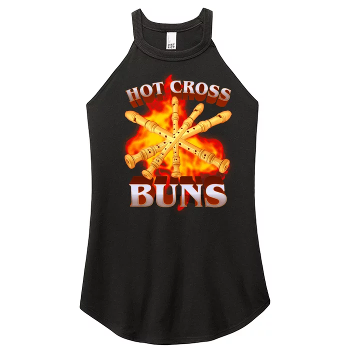 Hot Cross Buns Fire Recorder Flute Women’s Perfect Tri Rocker Tank