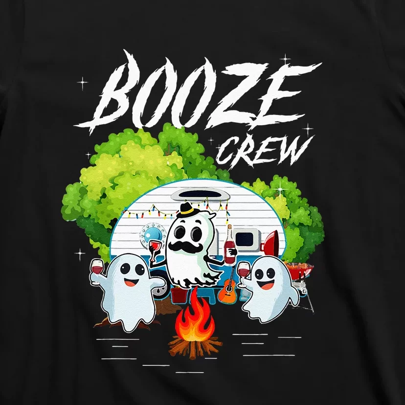 Halloween Camping Booze Crew Campfire Party Wine Gift Idea T-Shirt