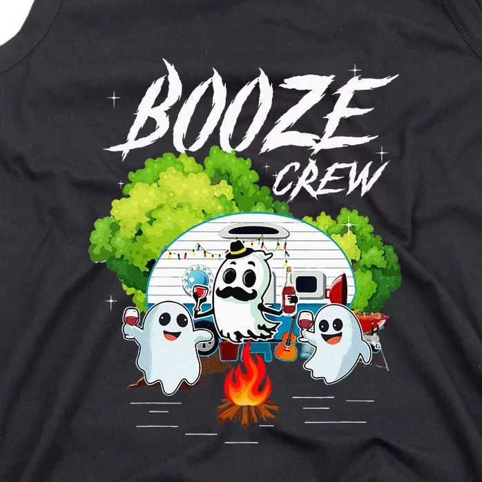 Halloween Camping Booze Crew Campfire Party Wine Gift Idea Tank Top