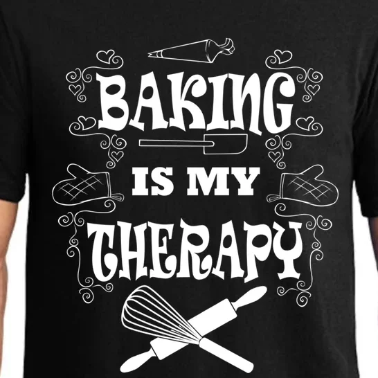 Hobby Chef Baking Is My Therapy Baker Funny Gift Pajama Set