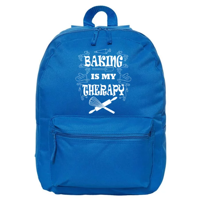 Hobby Chef Baking Is My Therapy Baker Funny Gift 16 in Basic Backpack