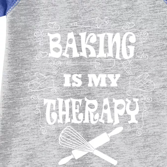 Hobby Chef Baking Is My Therapy Baker Funny Gift Infant Baby Jersey Bodysuit