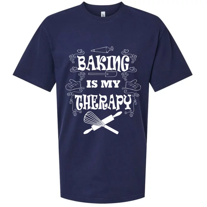 Hobby Chef Baking Is My Therapy Baker Funny Gift Sueded Cloud Jersey T-Shirt