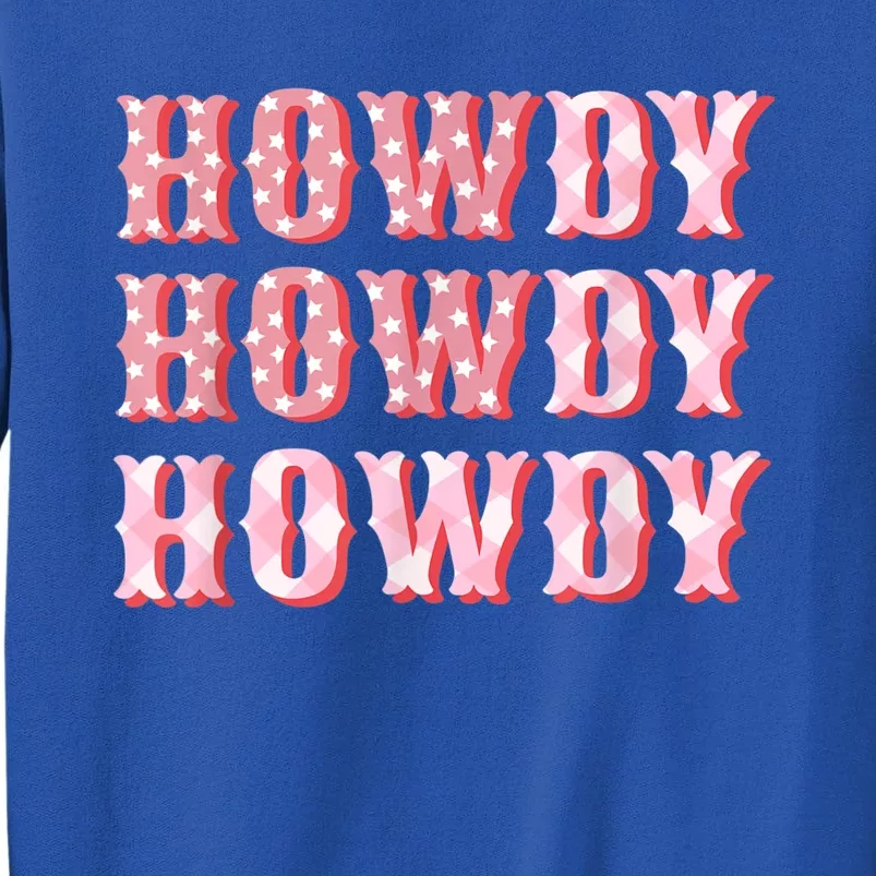 Howdy Cowgirl Boots Bling Women Cute Western Country Tall Sweatshirt