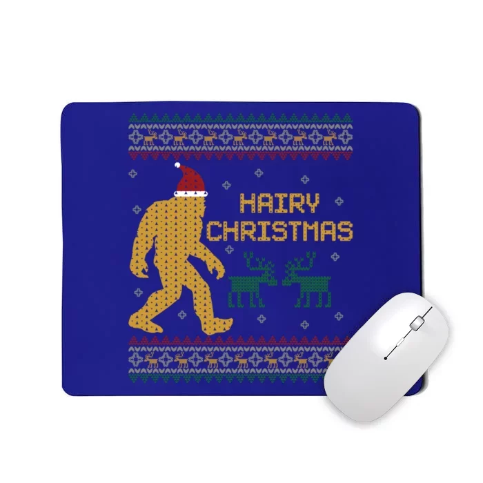 Hairy Christmas Bigfoot Santa Claus Ugly Christmas Sweater Cool Gift Mousepad