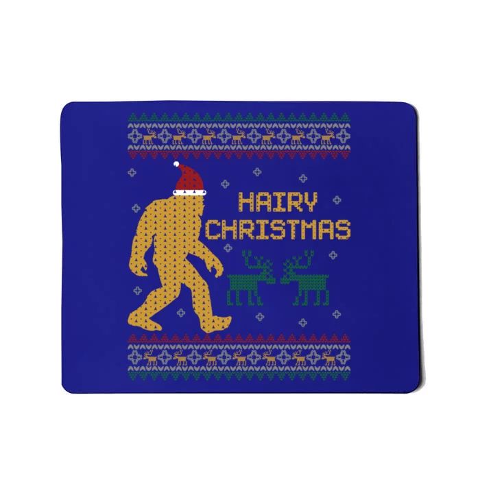 Hairy Christmas Bigfoot Santa Claus Ugly Christmas Sweater Cool Gift Mousepad