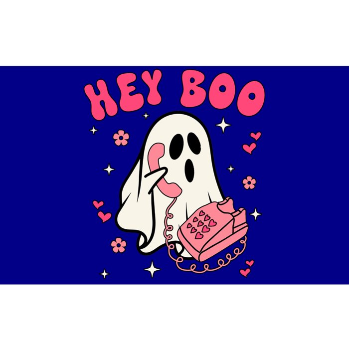 Hey Cute Boo Halloween Funny Little Ghost With Pink Phone Great Gift Bumper Sticker