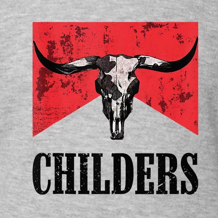 Howdy Childers Bull Skull Western Country Childers Cow Toddler Sweatshirt