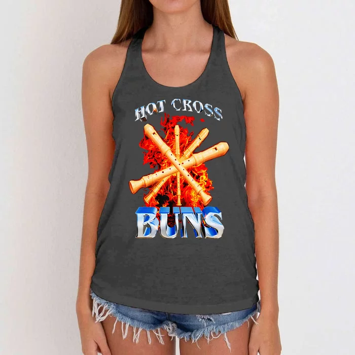 Hot Cross Buns Women's Knotted Racerback Tank