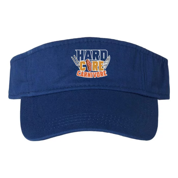 Hardcore Carnivore Bbq Party Meat Lover Bbq Grill Master Gift Valucap Bio-Washed Visor