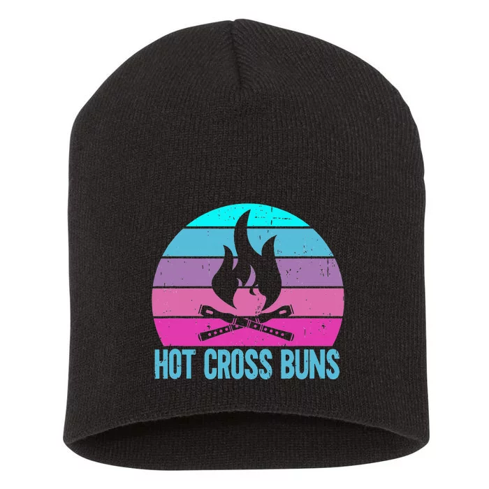 Hot Cross Buns Short Acrylic Beanie