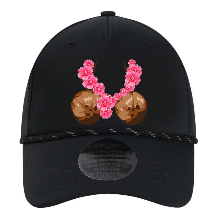 Hawaiian Coconut Bra Cool Halloween Flowery Performance The Dyno Cap