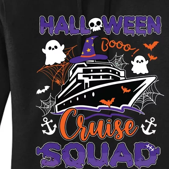 Halloween Cute Boo Cruise Squad Family Outfits Cruising Crew Women's Pullover Hoodie