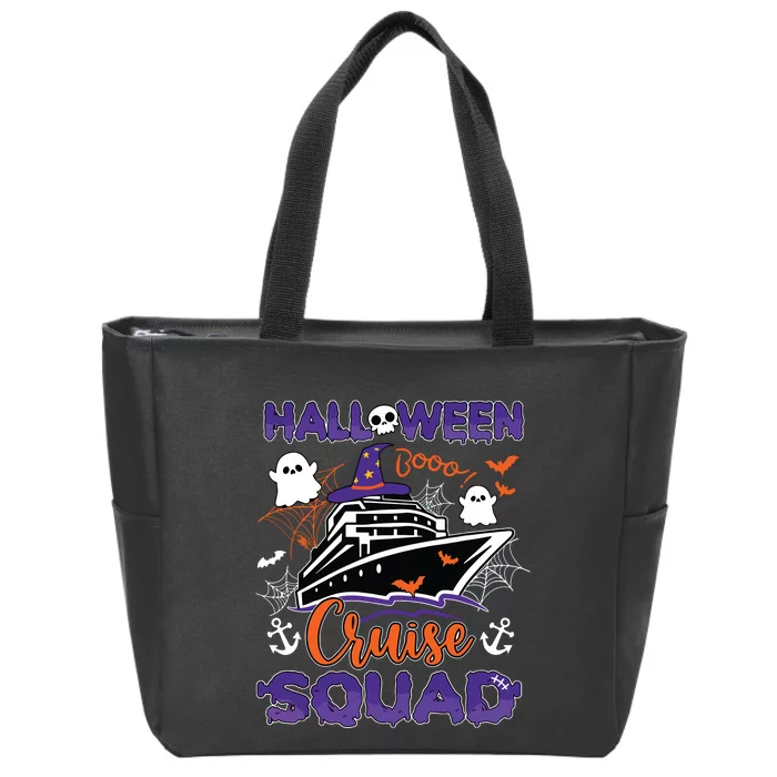 Halloween Cute Boo Cruise Squad Family Outfits Cruising Crew Zip Tote Bag