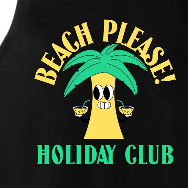 Holiday Club Beach Please Summer Palm Tree Gift Ladies Tri-Blend Wicking Tank