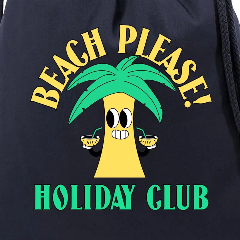 Holiday Club Beach Please Summer Palm Tree Gift Drawstring Bag