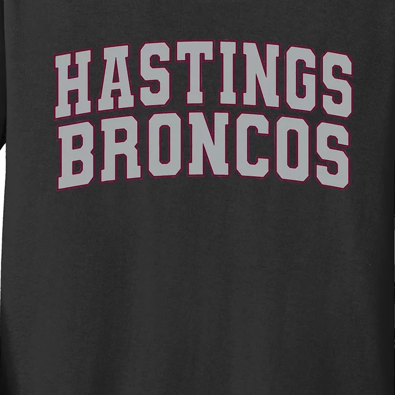 Hastings College Broncos 02 Kids Long Sleeve Shirt