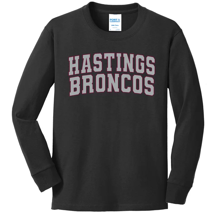 Hastings College Broncos 02 Kids Long Sleeve Shirt