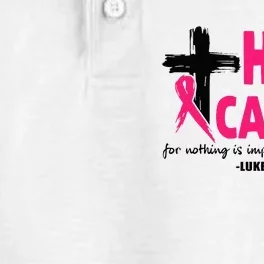 Heal Cancer Believe God Christian Breast Cancer Awareness Dry Zone Grid Performance Polo