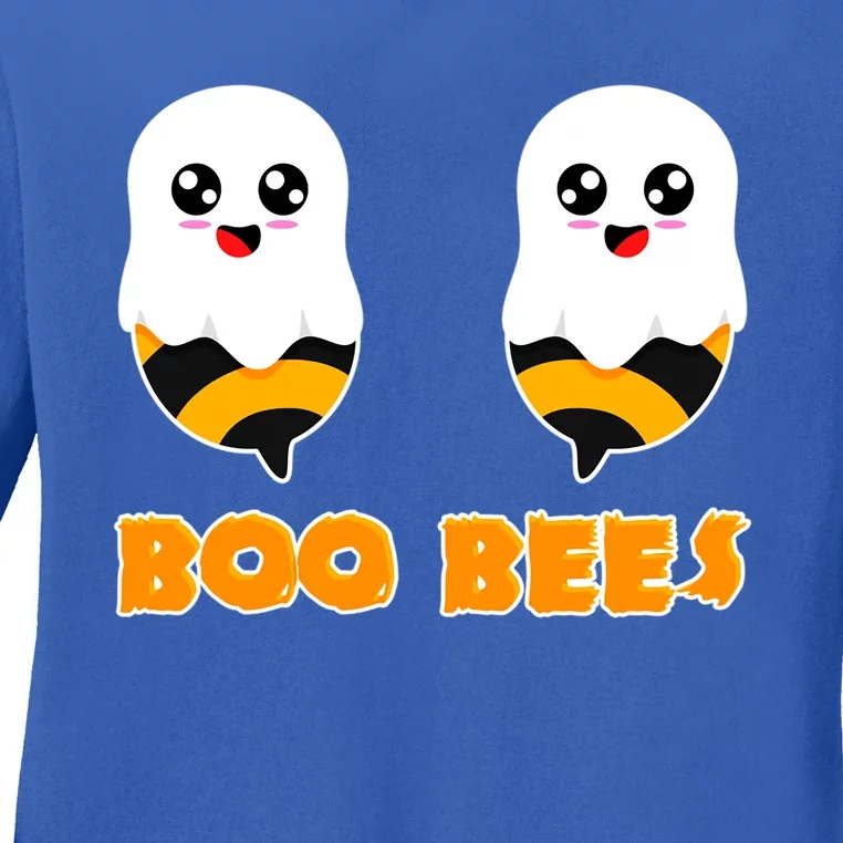 Halloween Costume Boo Bees Gift Ladies Long Sleeve Shirt