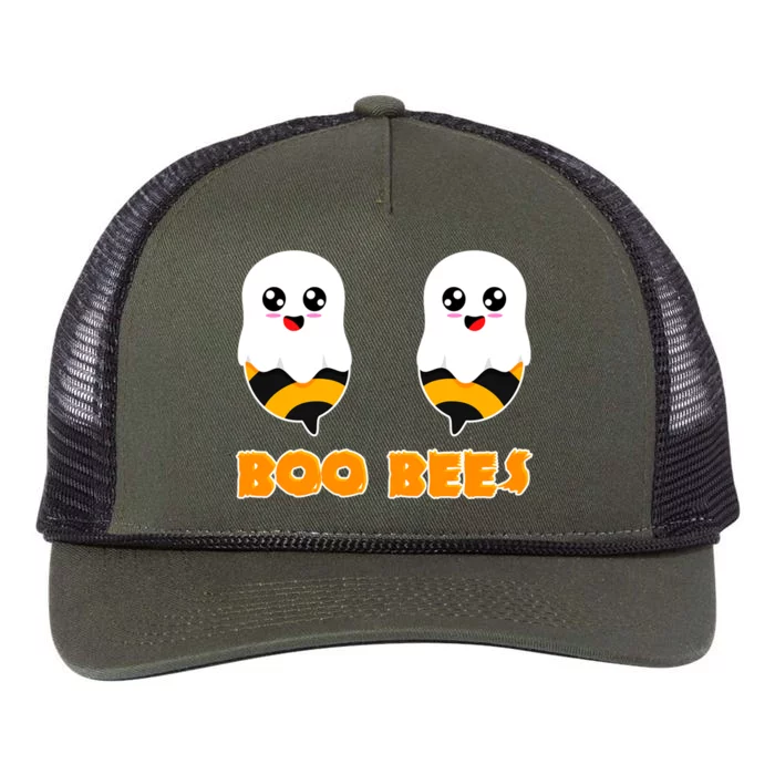 Halloween Costume Boo Bees Gift Retro Rope Trucker Hat Cap