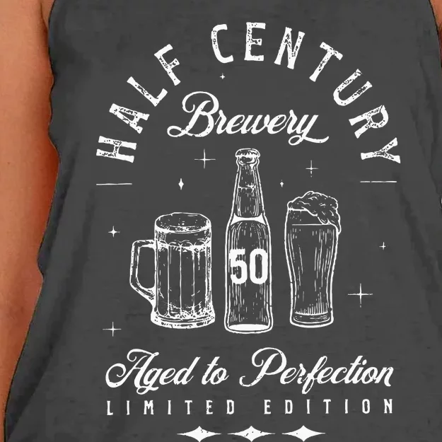 Half Century Brewery Aged To Perfection Women's Knotted Racerback Tank