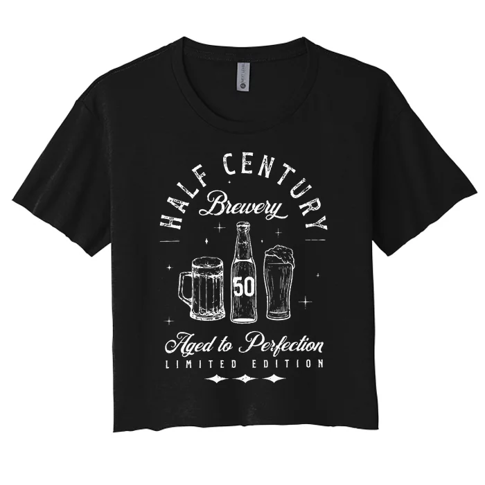 Half Century Brewery Aged To Perfection Women's Crop Top Tee