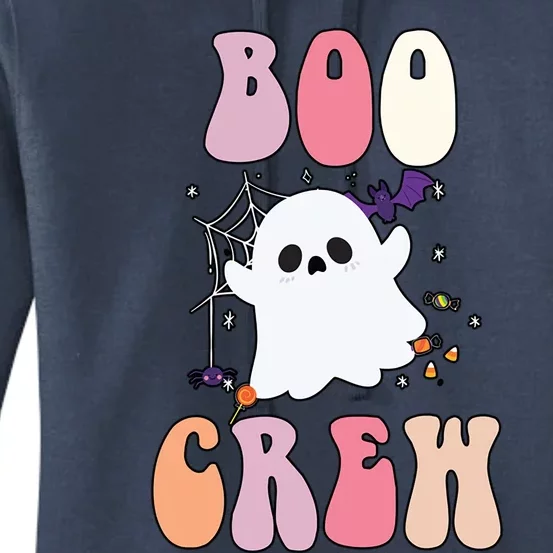 Halloween Costume Boo Crew Groovy Cute Ghost Gift Women's Pullover Hoodie