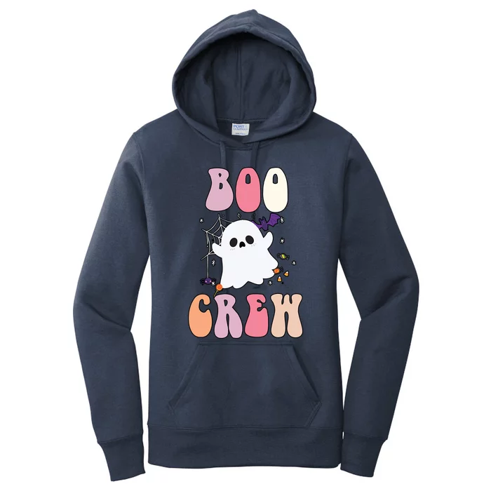 Halloween Costume Boo Crew Groovy Cute Ghost Gift Women's Pullover Hoodie