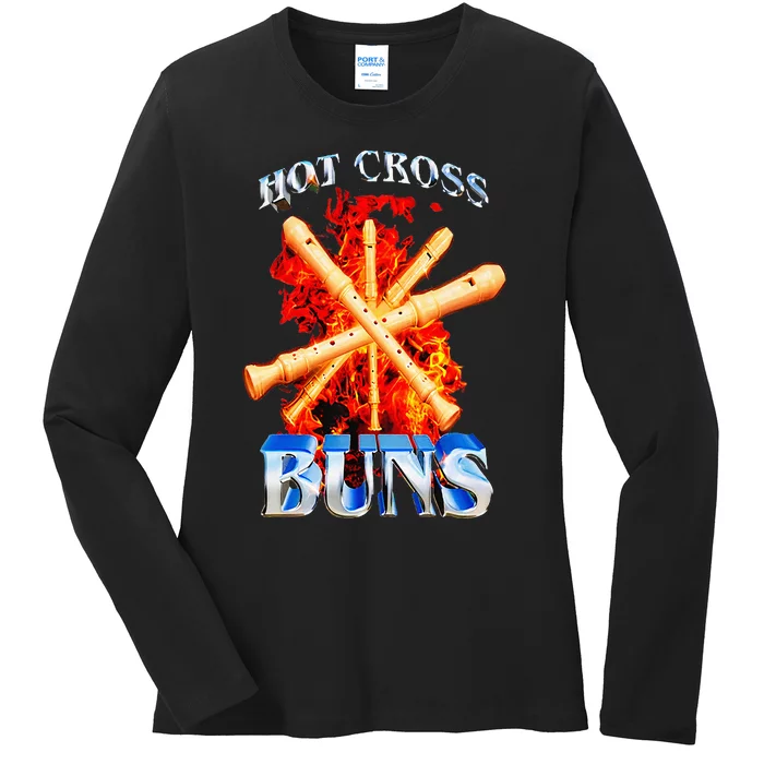 Hot Cross Buns Ladies Long Sleeve Shirt