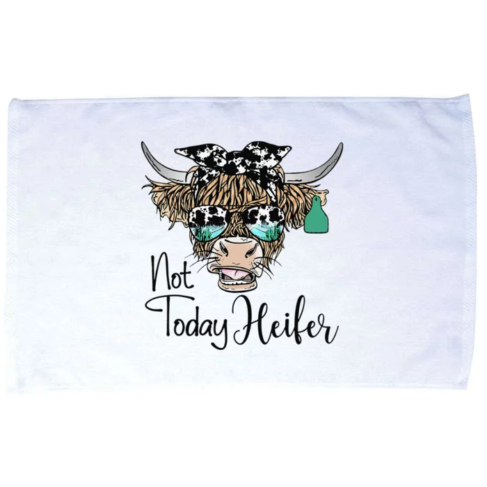 Highland Cow Bandana Cowhide Not Today Heifer Western Animal Microfiber Hand Towel