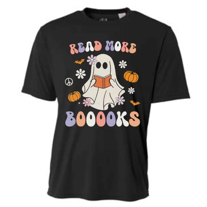 Halloween Cute Boo Read A Book Teacher's Day Cooling Performance Crew T-Shirt